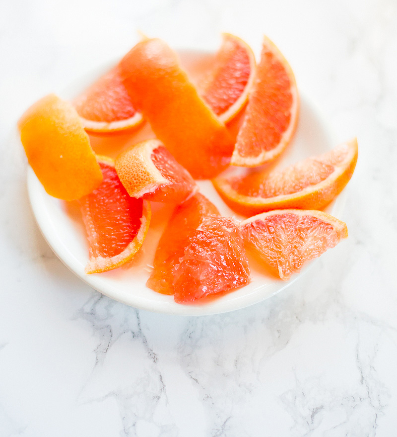 grapefruit on a plate