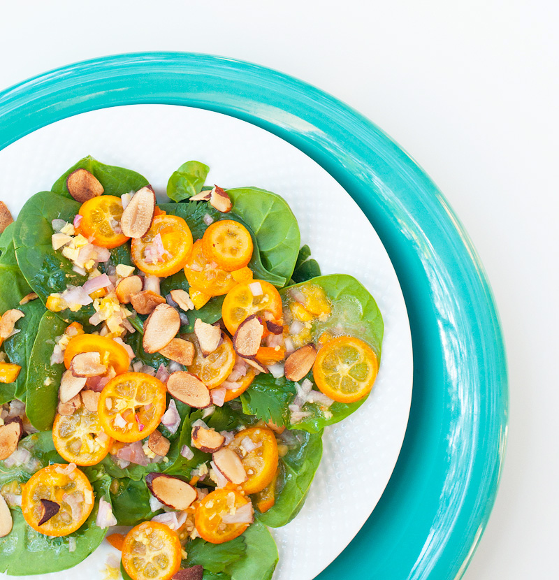 kumquat salad on a plate