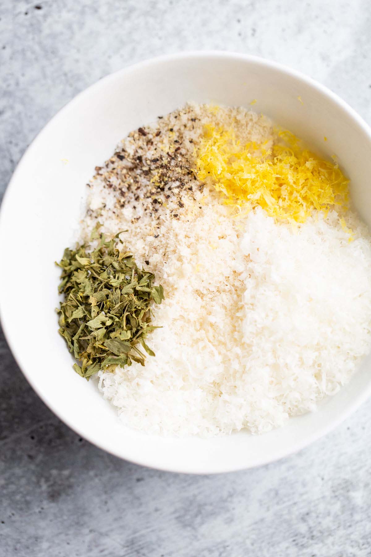 Panko mixture ingredients.