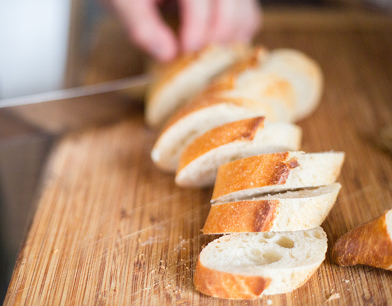 slicing bread