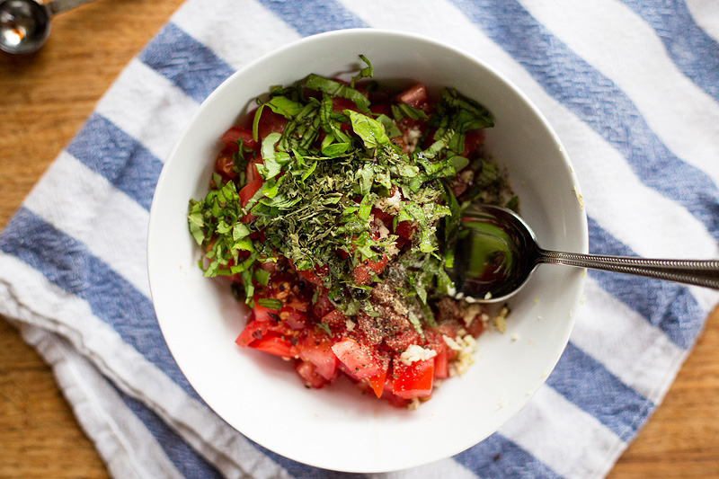 tomato mixture in a bowl