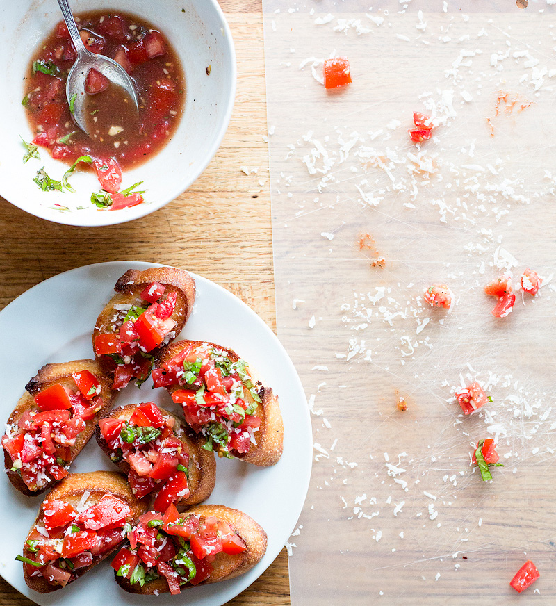 bruschetta on a plate