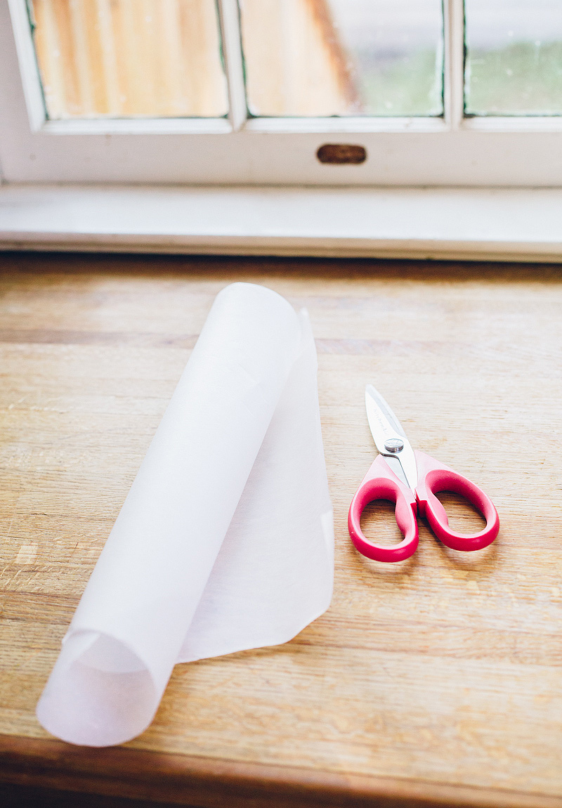 parchment paper and scissors