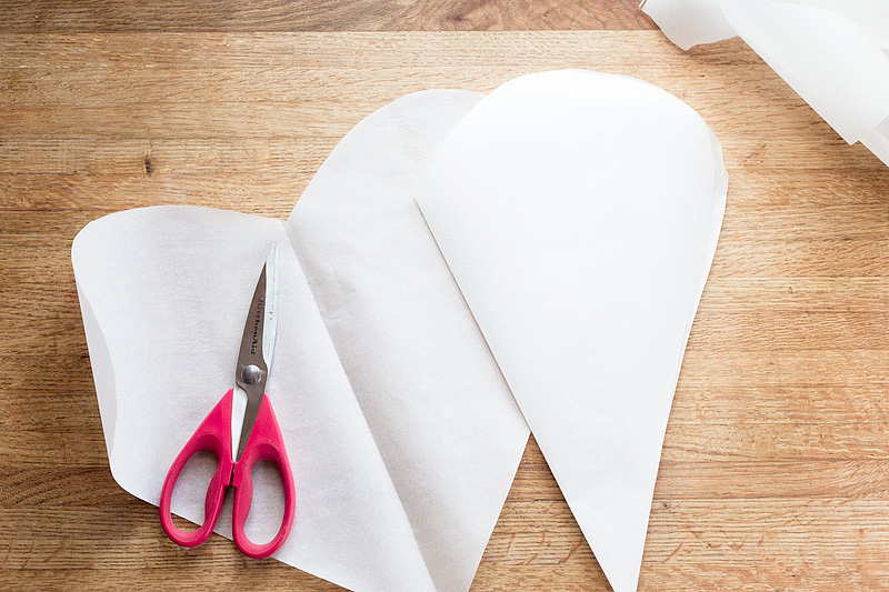 parchment paper hearts