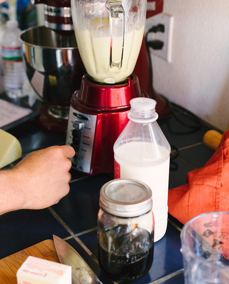 making crepe batter