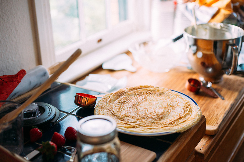 cooked crepes on a plate