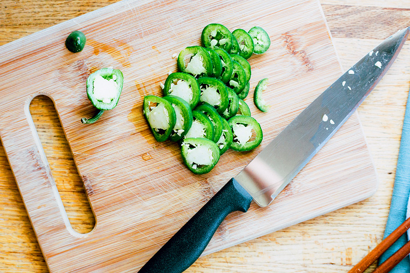 sliced jalapenos