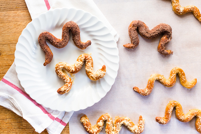 mustache pretzels