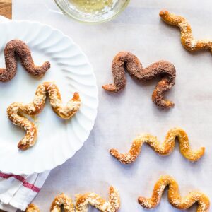 Pretzels in the shape of mustaches