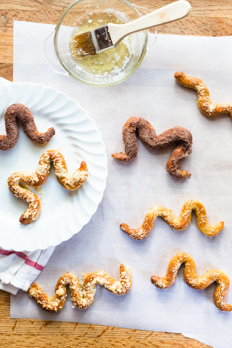 mustache pretzels