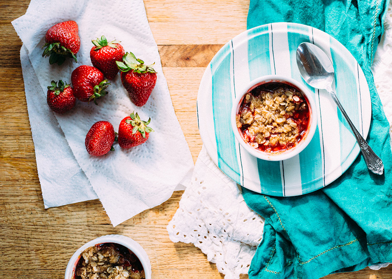 strawberry crumble