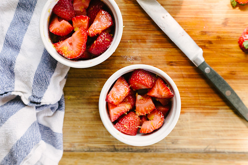 strawberries in ramekins