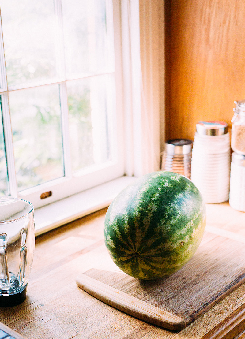 watermelon on a cutting board