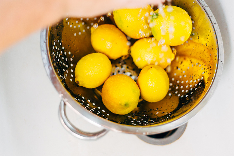 lemons being washed
