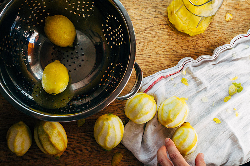 removing lemon peels