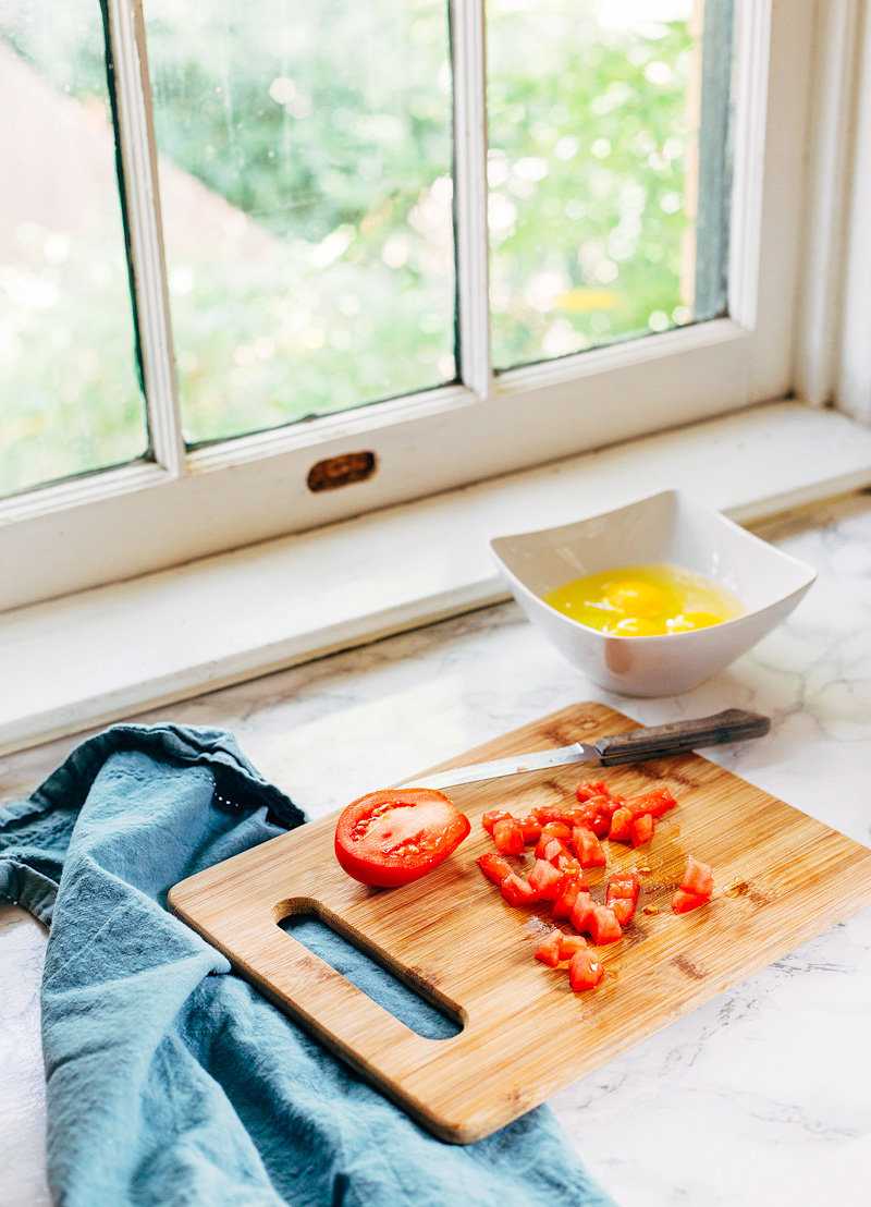 food prep - chopped tomatoes