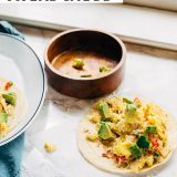 homemade migas tacos