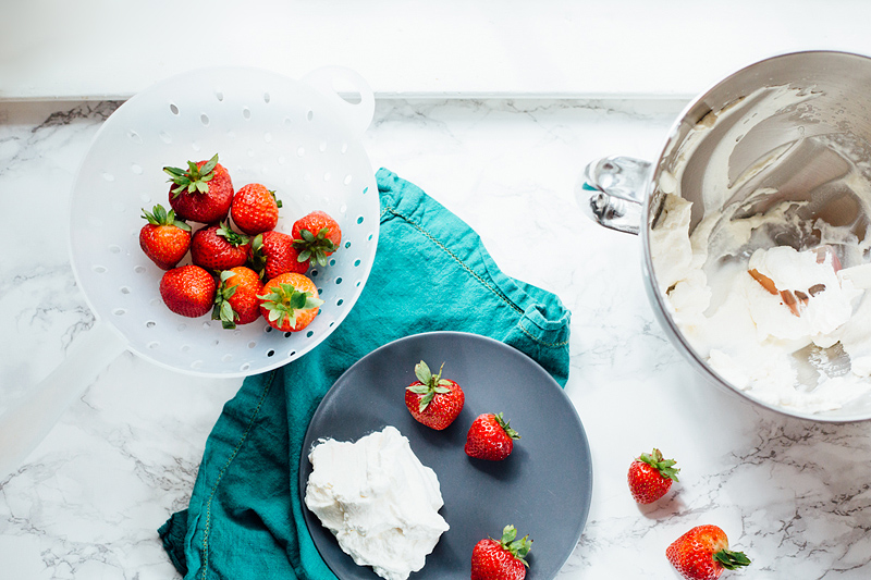 strawberries and whipped cream