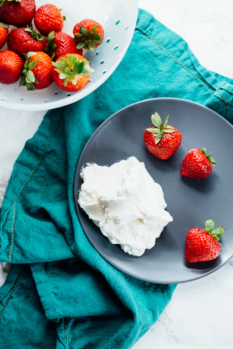 strawberries and whipped cream