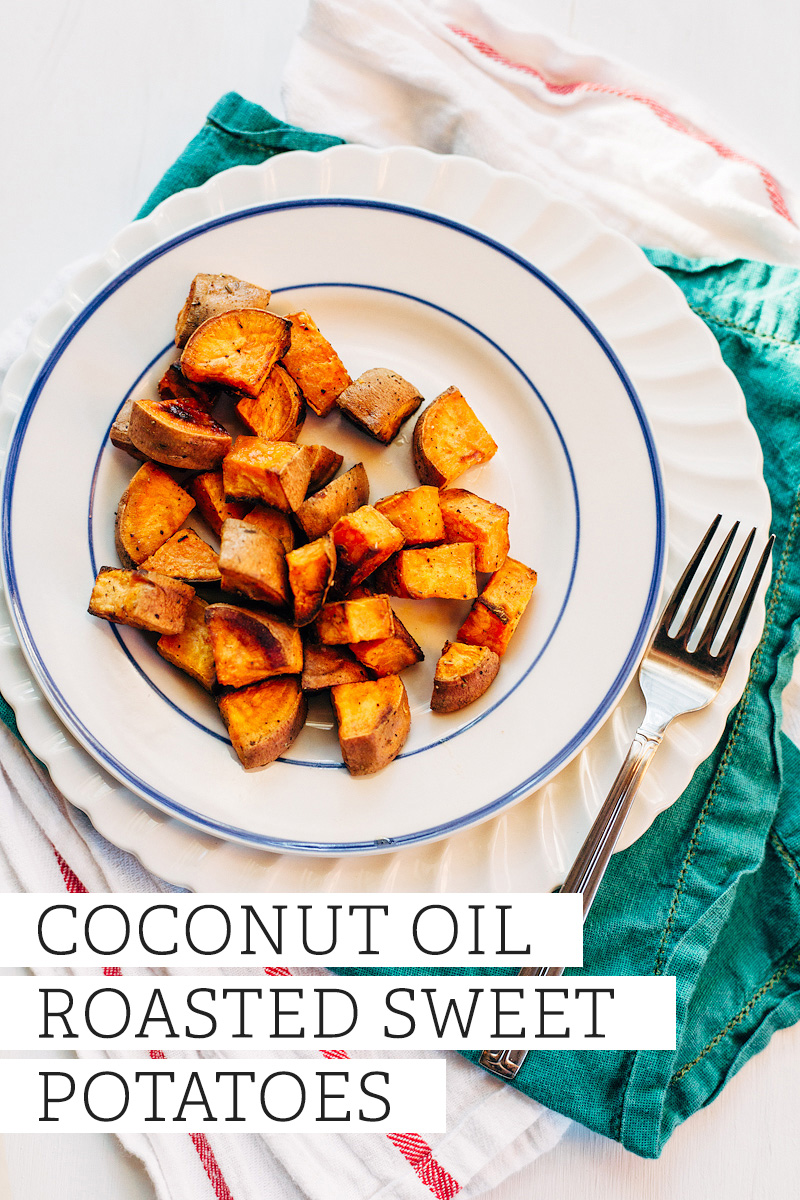 Coconut Oil Roasted Sweet Potatoes Food Banjo