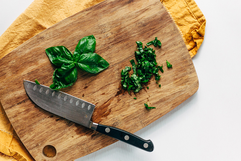 basil, fresh and chopped