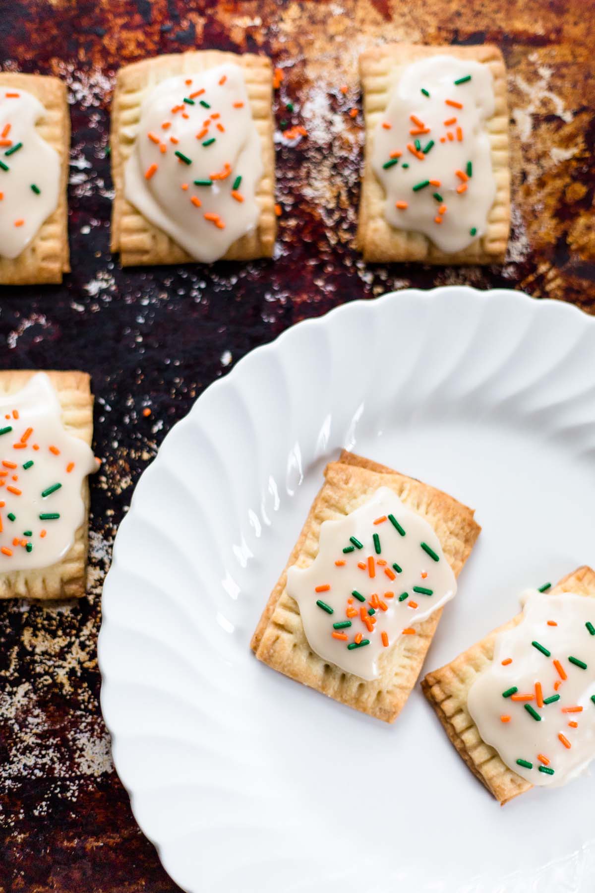 mini pumpkin pie pop tarts up close