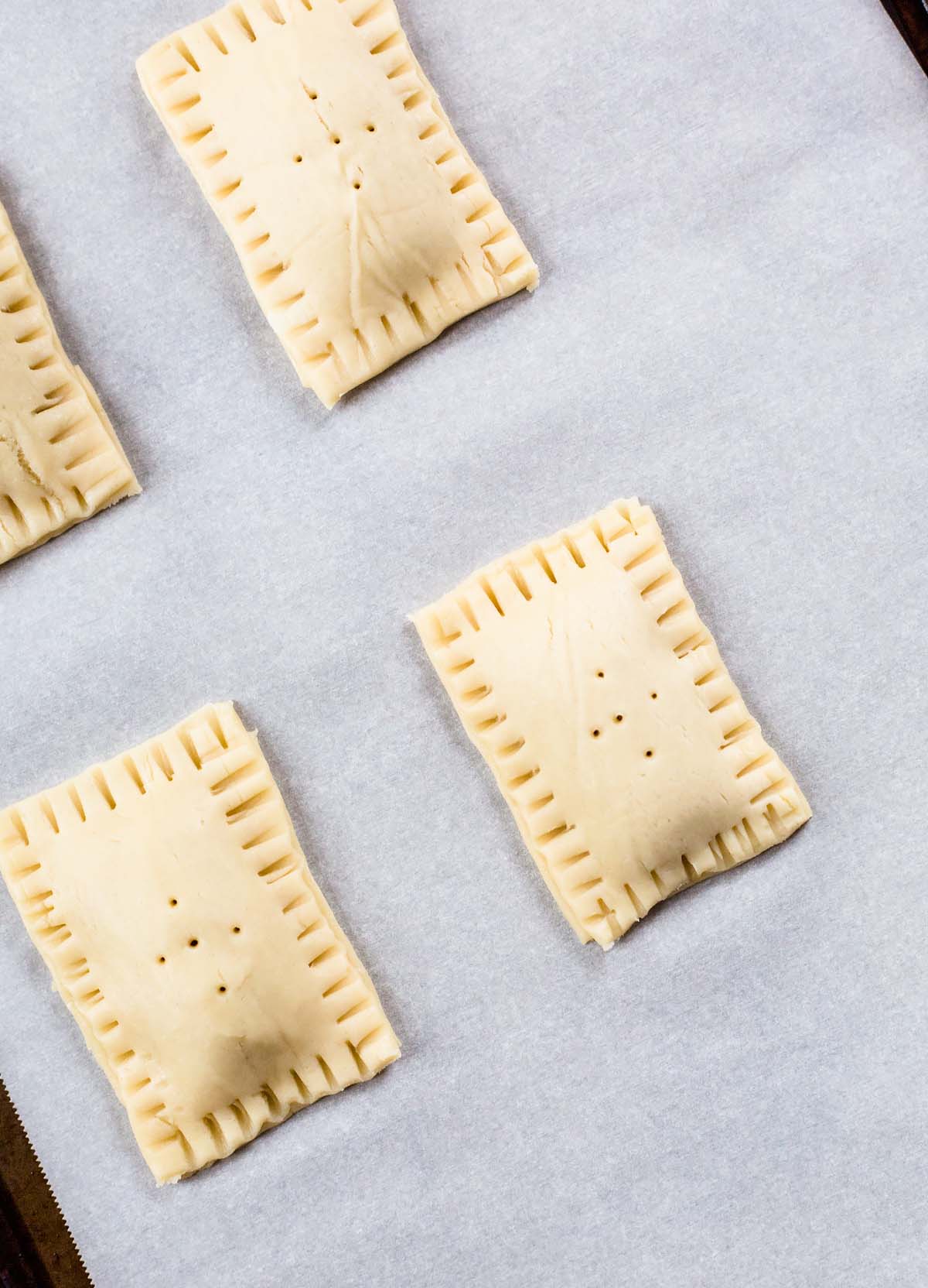 homemade pop tarts before baking