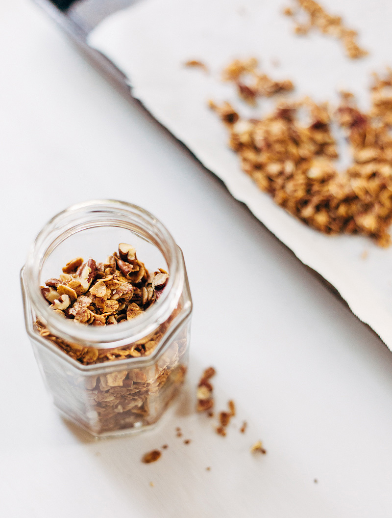 pecan granola in a jar