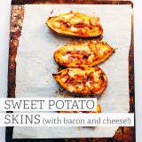 sweet potato skins with bacon and cheese