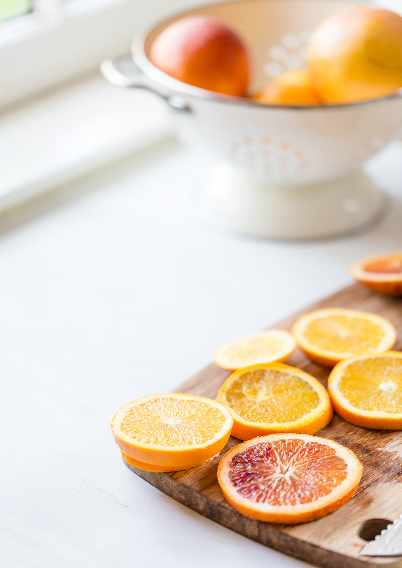 sliced winter citrus