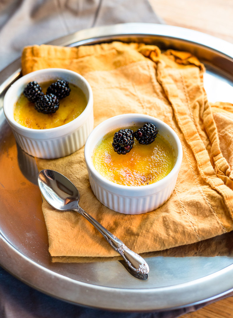 two creme brulees