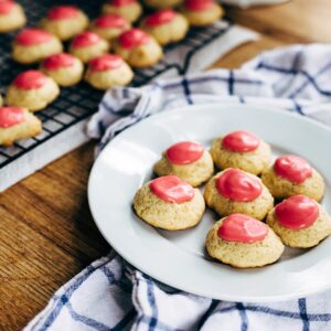 lemon buttermilk cookies on a plate