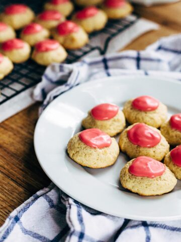 lemon buttermilk cookies on a plate