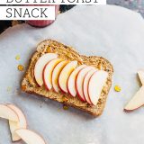 peanut butter toast with apples and honey