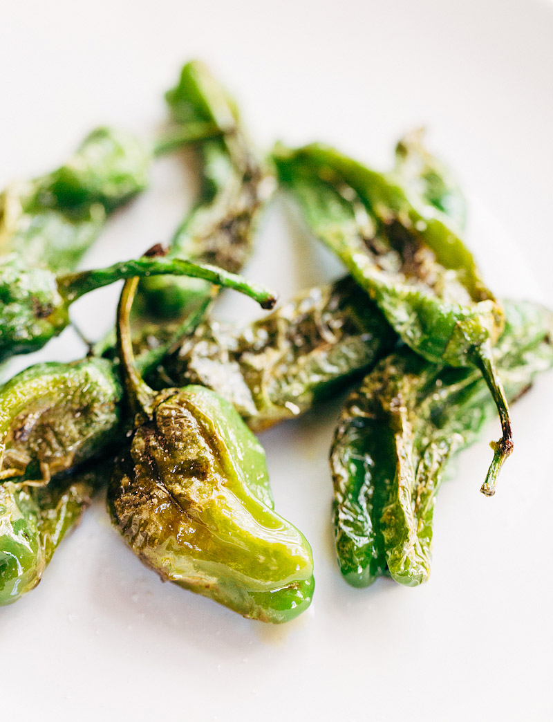 cooked peppers up close