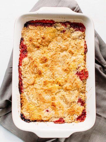 old fashioned strawberry cobbler