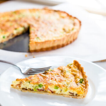 Spring Quiche with Bacon and Peas