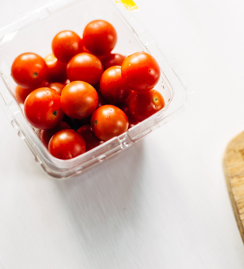 cherry tomatoes in a container