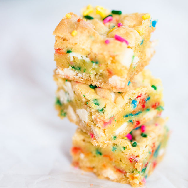 Gooey Confetti Cake Bars