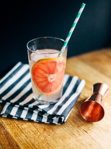Grapefruit cocktail made with Bundaberg