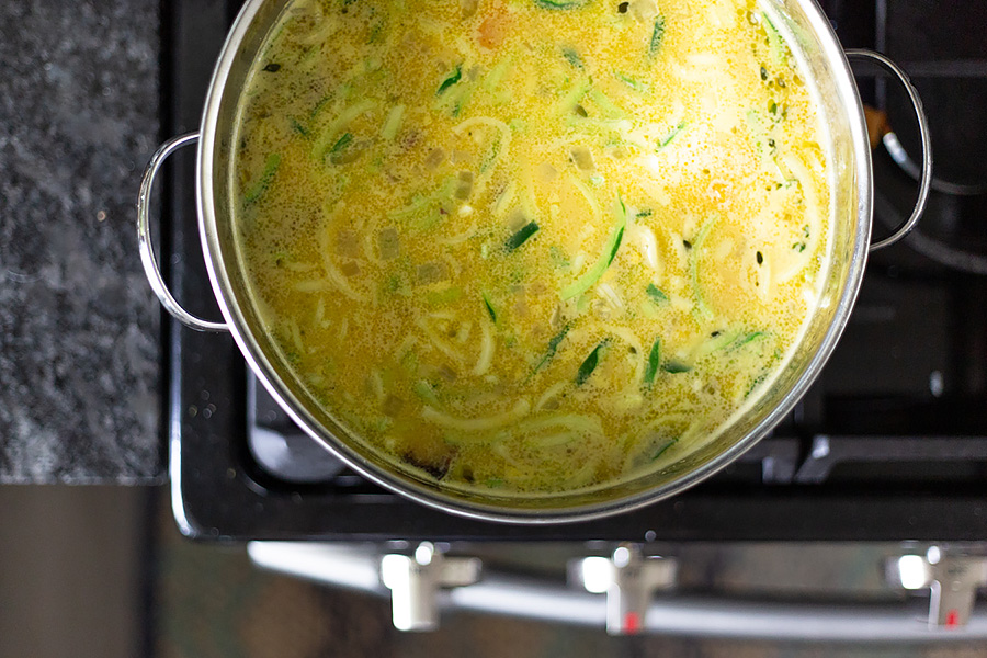 soup cooking in a pot