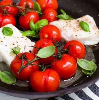 Cod with Tomatoes and Basil