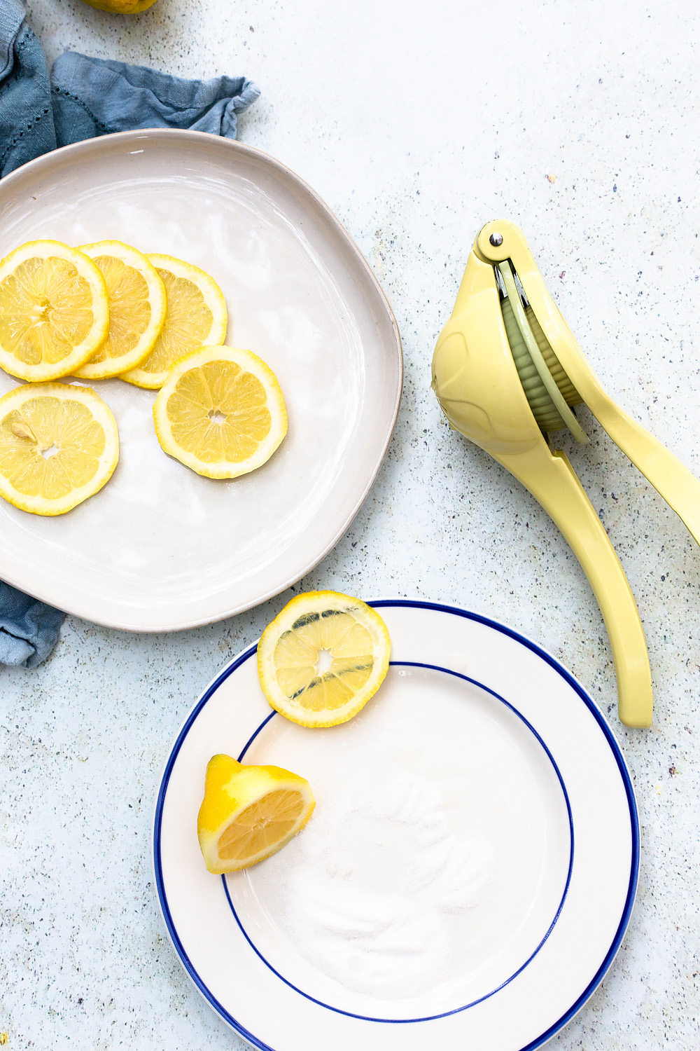 Sliced lemons for lemon drop mocktail