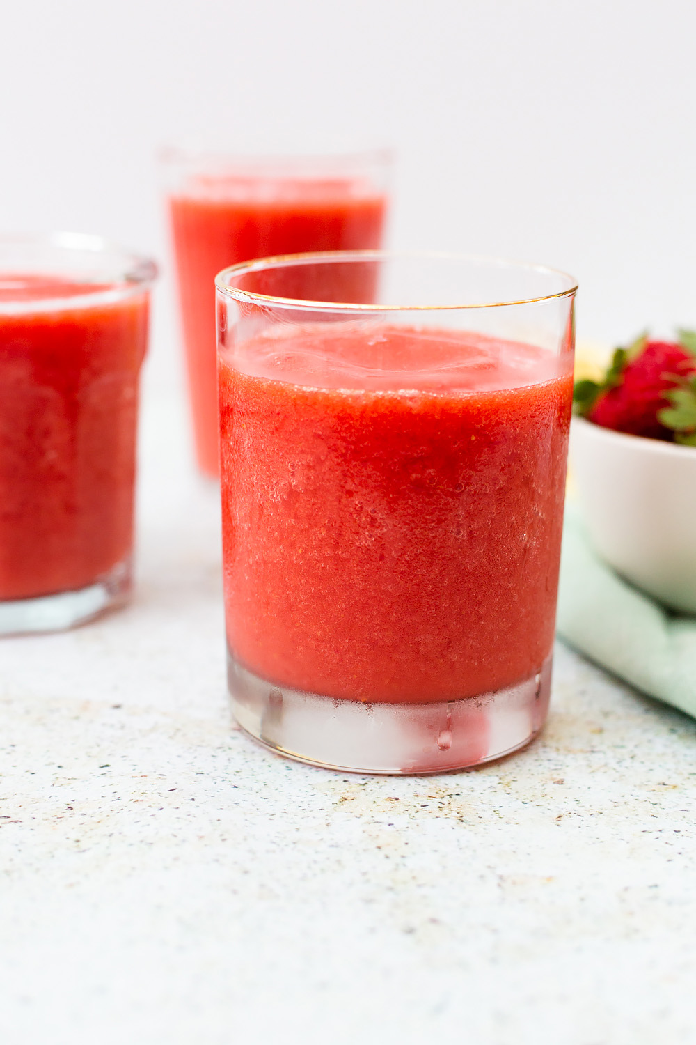 strawberry slush up close.