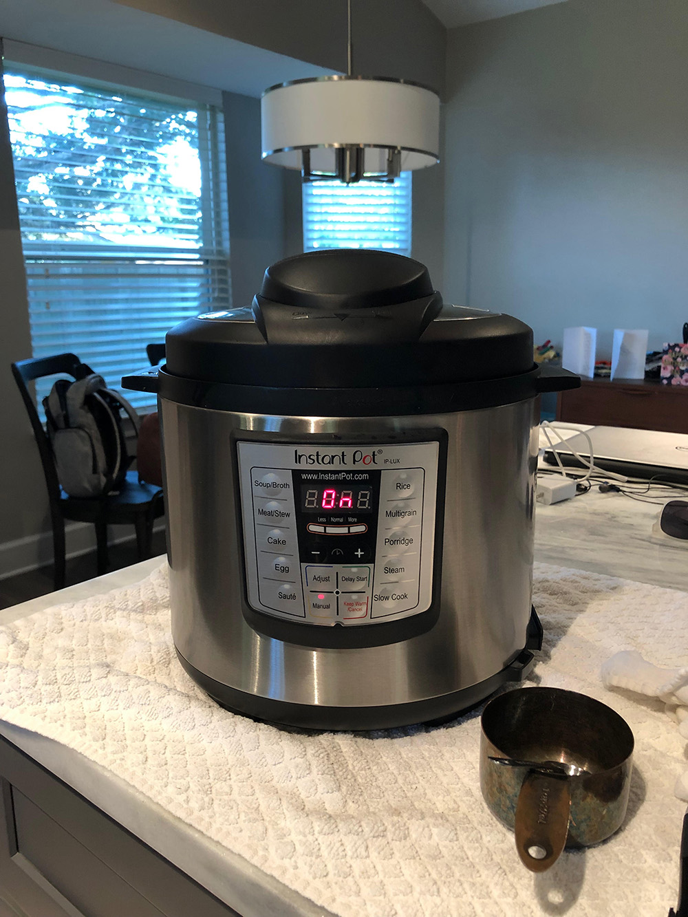 instant pot on a counter.
