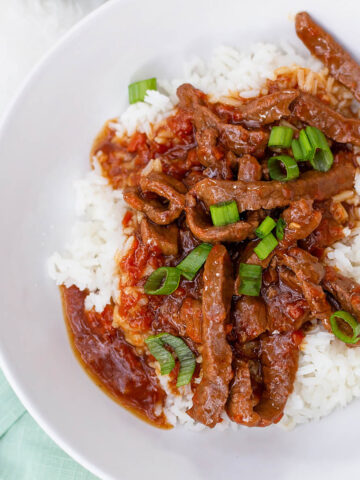 Instant Pot Mongolian Beef over Rice