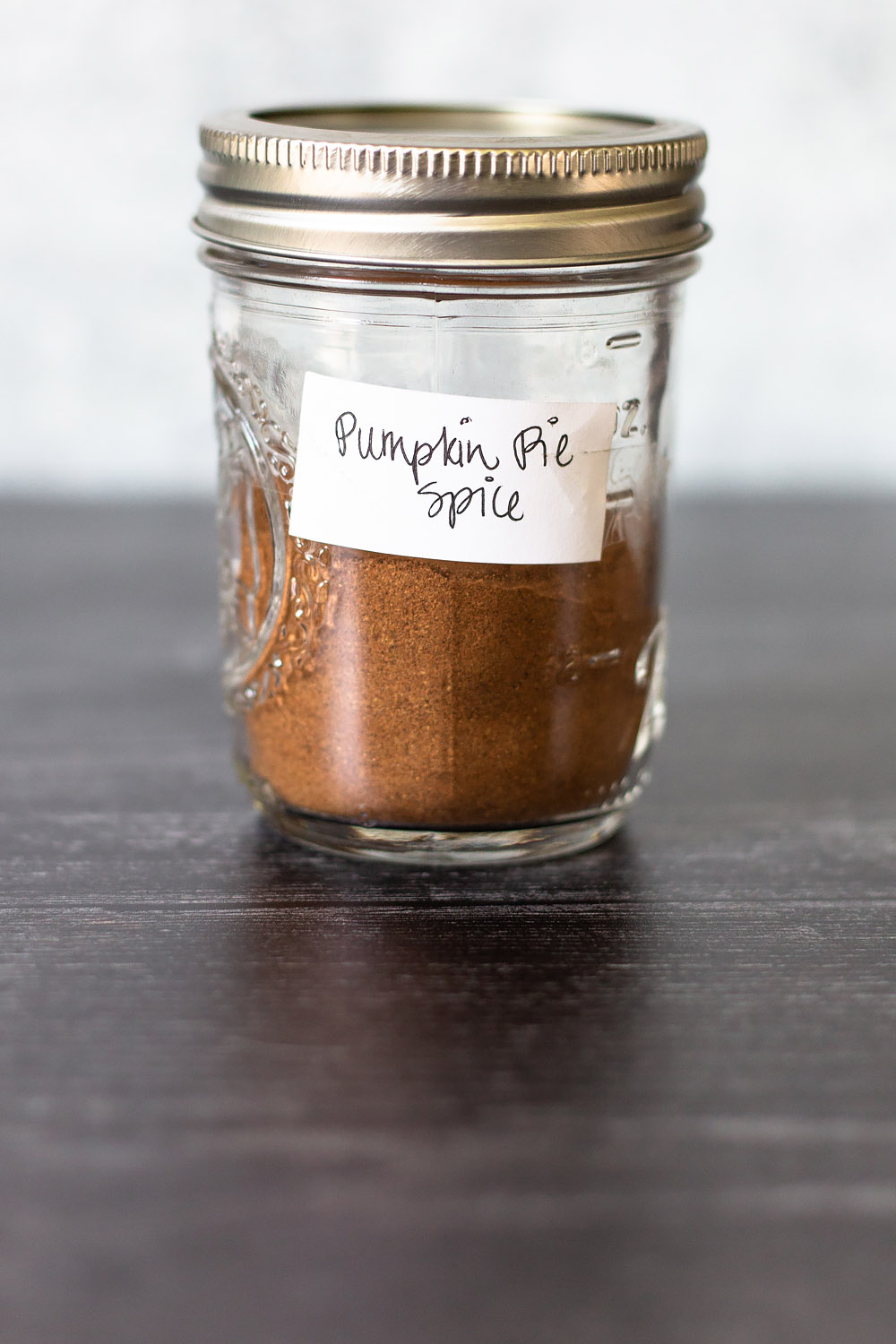 homemade pumpkin pie spice in a jar.