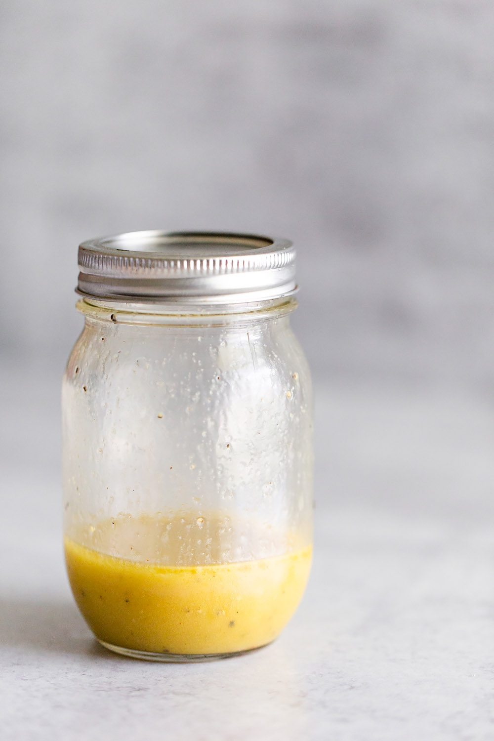 apple cider vinaigrette in a jar