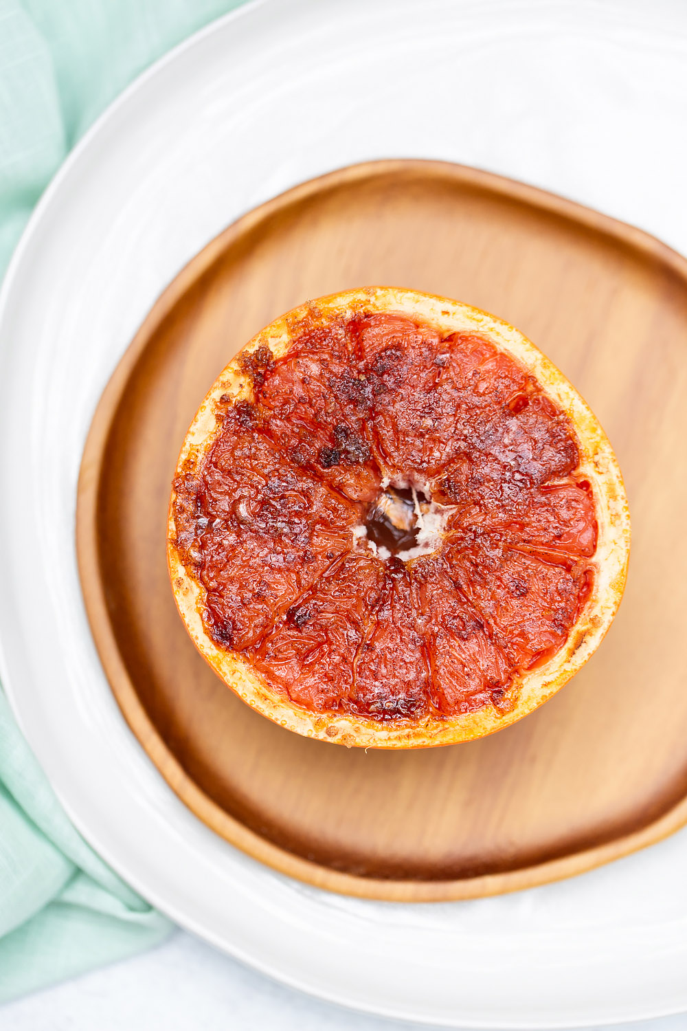 broiled grapefruit with brown sugar and vanilla