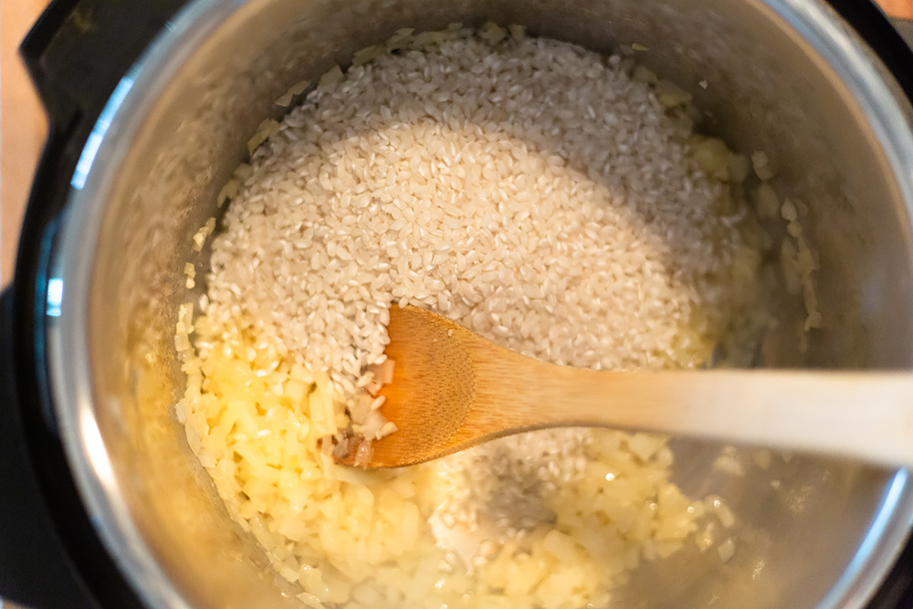 stirring risotto